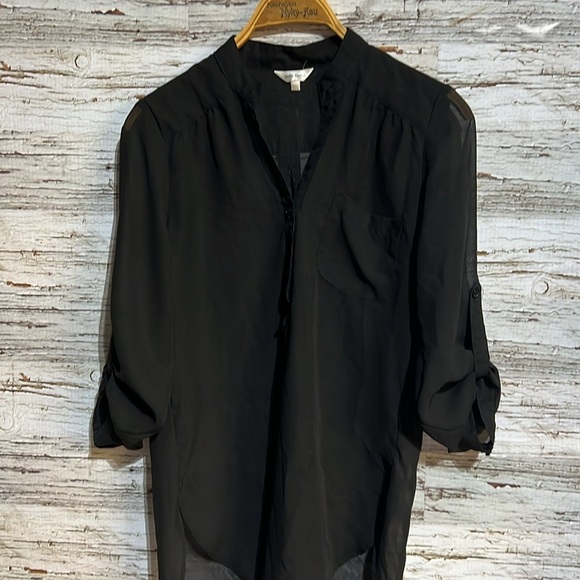 Stella tweed black sheer top  size medium - Picture 7 of 11